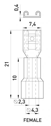 Разъем изолированный e.terminal.stand.fdd2.250 (dd.f.1,5.2,5.l) (100шт) E.Next s4041008