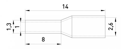 Наконечник-гільза із ізольованим фланцем e.terminal.stand.e7508.black 0.75 (чорний) (100шт) E.Next s3036010